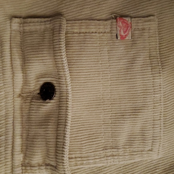 Roxy Cream White Corduroy Boot Cut/ Bell Bottom Pants - Picture 4 of 10